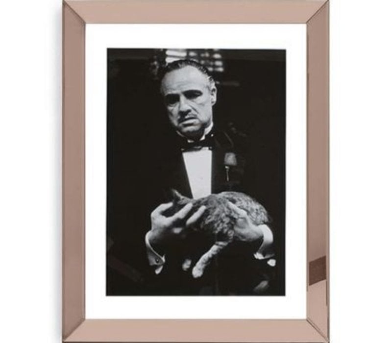 Set 3 spiegellijsten 50 x 60 met posters - brons