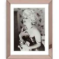 Set 3 spiegellijsten 50 x 60 met posters - brons