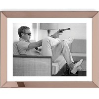 Set 3 spiegellijsten 50 x 60 met posters - brons
