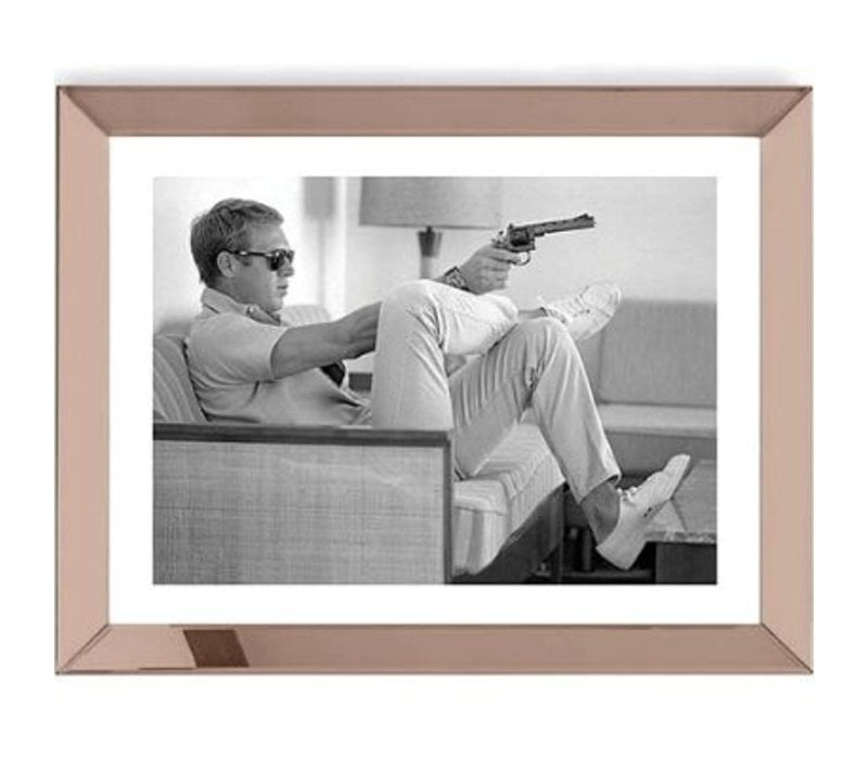 Set 3 spiegellijsten 50 x 60 met posters - brons
