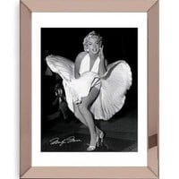 Set 3 spiegellijsten 50 x 60 met posters - brons