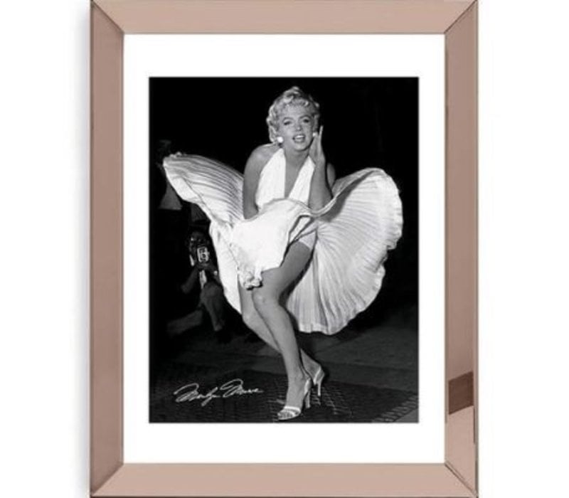 Set 3 spiegellijsten 50 x 60 met posters - brons