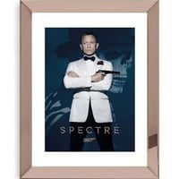 Set 3 spiegellijsten 50 x 60 met posters - brons