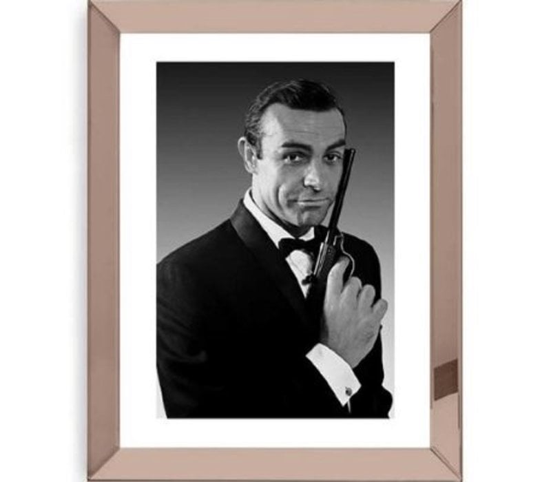 Set 3 spiegellijsten 50 x 60 met posters - brons