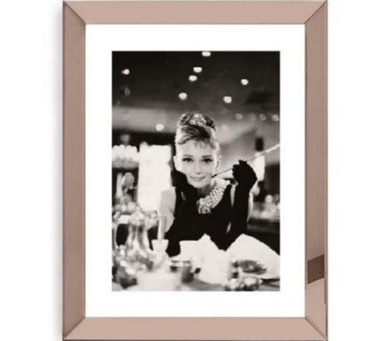 Set 3 spiegellijsten 50 x 60 met posters - brons