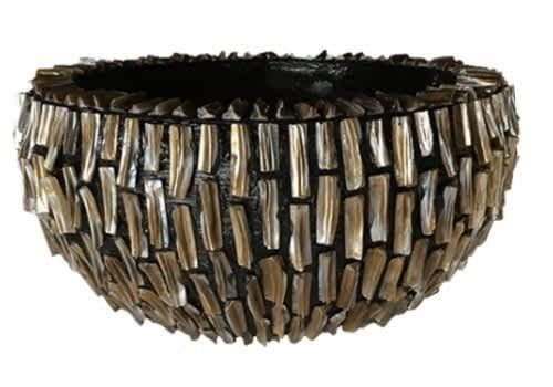 Schelpenvaas rough shell bowl 40x20 cm