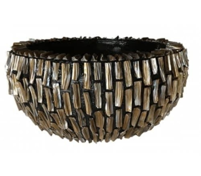 Schelpenvaas rough shell bowl 40x20 cm