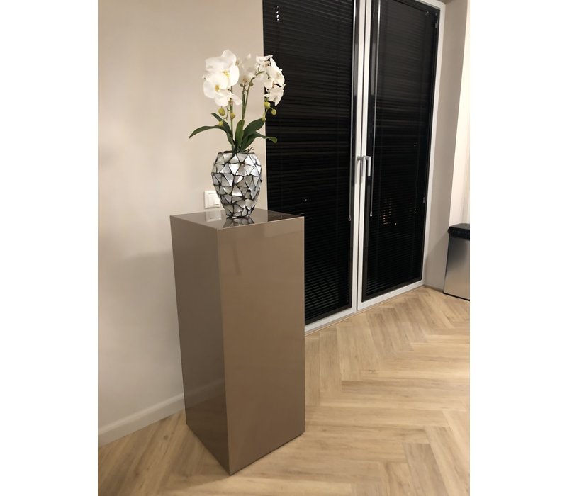 Sokkel/zuil hoogglans metallic - 50x50x100 cm