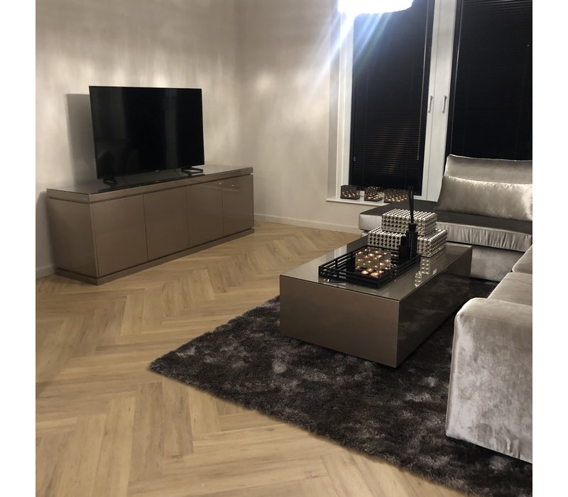 Tv-meubel hoogglans metallic - 200 cm