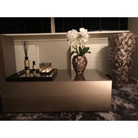 Salontafel hoogglans metallic - 130x70 cm