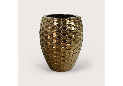 Pot honey brons/goud/bruin M - honinggraat - 54x65 cm