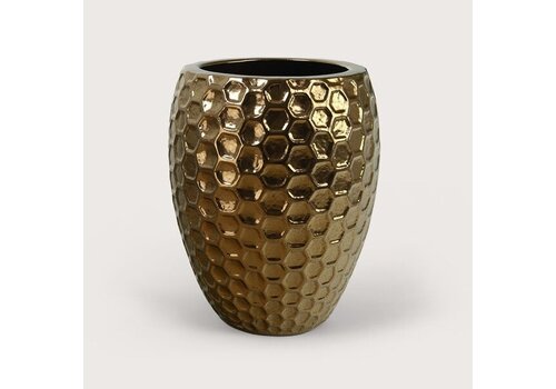 Pot honey brons/goud/bruin L - honinggraat - 62x80 cm