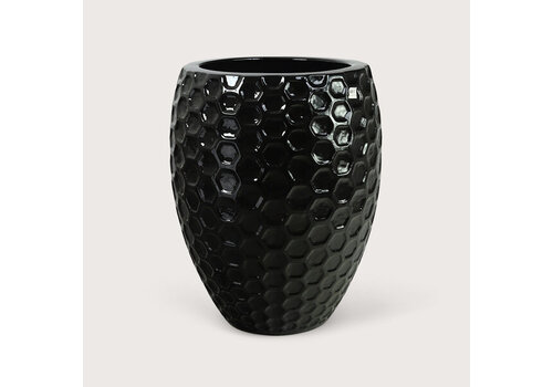 Pot honey zwart L - honinggraat - 62x80 cm