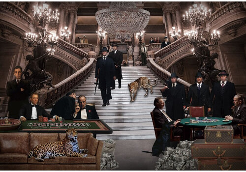 Glasschilderij - Gangster Paradise - 120 x 80 cm