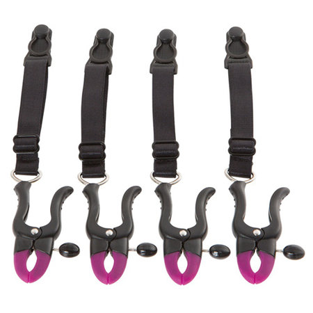 Bad Kitty Clips Bizarre - 4 Jarretelbandjes Met Schaamlipklemmen Bad Kitty Clips Bizarre - 4 Jarretelbandjes Met Schaamlipklemmen