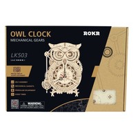 Modellbausatz 3d Holz Puzzle Uhr Owl Clock Von Rokr Schulfabrik De