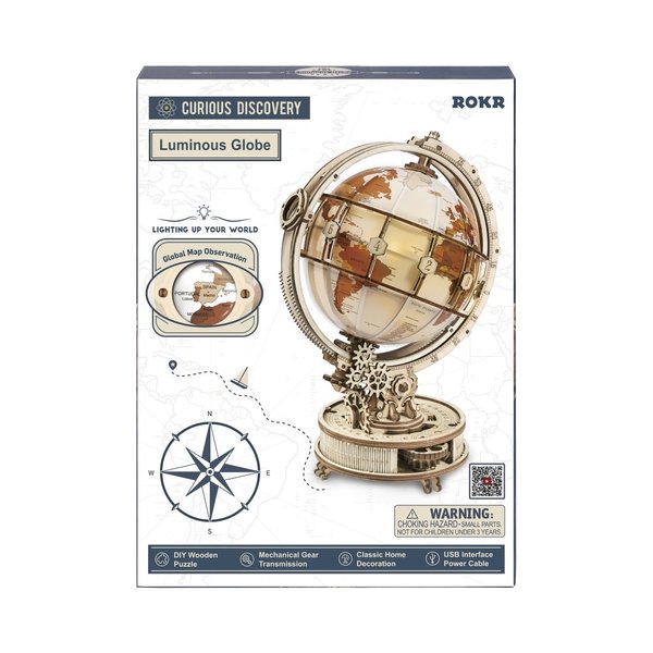 ROKR ROKR 3D-Holz-Puzzle "Luminous Globe"