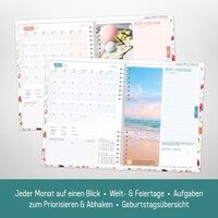 Häfft-Verlag Häfft Family-Timer 23/24 (18 Monate) "Wild Flower"