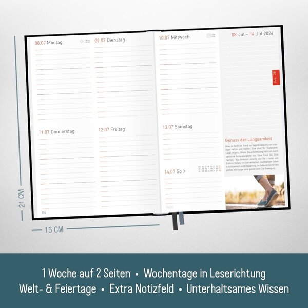 Häfft-Verlag Chäff-Timer Classic 23/24 (18 Monate) "Black Edition"