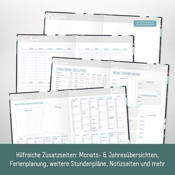 Häfft-Verlag Häfft Lehrer-Planer A5+ 23/24 Motiv "Mondscheinblüten"