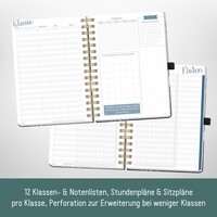 Häfft-Verlag Häfft Lehrer-Planer Deluxe 23/24 A5+ "Mondscheinblüten"