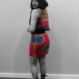 Dashiki short roze