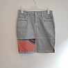 Vintage jeans rokje grijs met Dashiki
