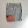 Vintage jeans rokje grijs met Dashiki