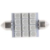 Festoon 12 x 5050 SMD LED Green 41 MM 12V Interieur Autolamp