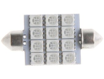Festoon 12 x 5050 SMD LED Green 41 MM 12V Interieur Autolamp