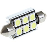 Festoon 6 x 5050 SMD LED Canbus White 39 MM 12V Autolamp