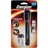 Energizer X-Focus Stevige Metalen Zaklamp + 2x AA Batterijen