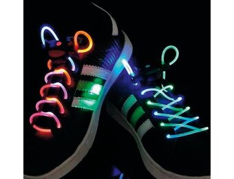 BasicXL Green/Purple LED Lichtgevende Schoenveters