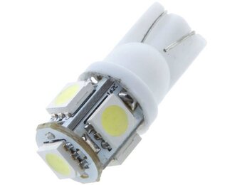 T10 5 x 5050 SMD LED White 12V Autolamp