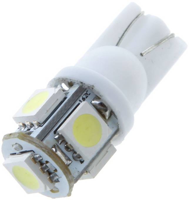 T10 5 x 5050 SMD LED White 12V Autolamp