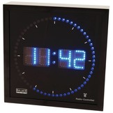 Balance Time Blue LED Wandklok Aluminium