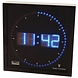 Balance Time Balance Time Blue LED Wandklok Aluminium Balance Time Balance Time Blue LED Wandklok Aluminium