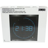 Balance Time Blue LED Wandklok Aluminium