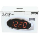 Balance Time Red LED Wekker White