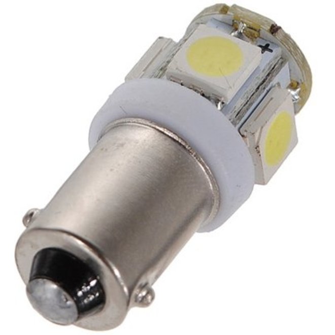 T11 BA9S 5 x 5050 SMD LED White 12V Autolamp kopen? LEDClear.nl