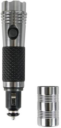 Perel Herlaadbare White LED 1W Zaklamp voor 12V Sigarettenaansteker