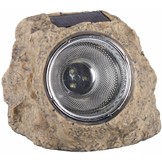 Ranex Solar 3 LED's Kunststof Steenlamp Naxos Grey