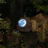 Ranex Solar 3 LED's Kunststof Steenlamp Naxos Grey