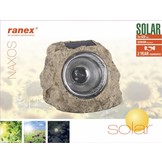 Ranex Solar 3 LED's Kunststof Steenlamp Naxos Grey