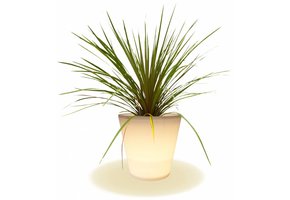 Alecto Glow in the Dark PBL-35 LED Bloempot White