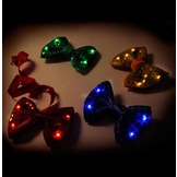 Lichtgevende LED Feest Strik met Pailletten + Batterij