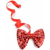 Lichtgevende LED Feest Strik met Pailletten + Batterij