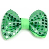 Lichtgevende LED Feest Strik met Pailletten + Batterij