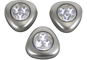 Perel Zelfklevende LED Lampen 3 stuks