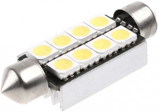 Festoon 8 x 5050 SMD LED Canbus White 42 MM 12V Autolamp